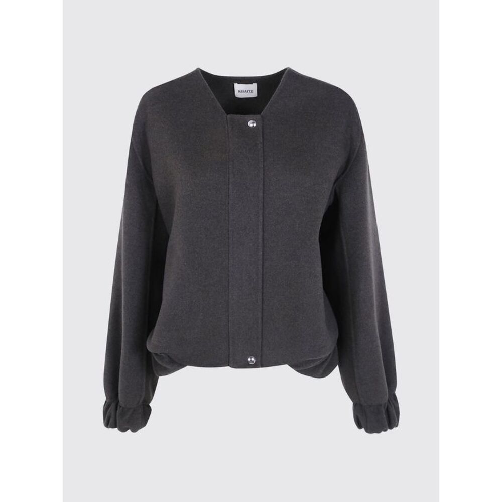 Khaite Women Cordan Relaxed Fit Wool Bomber Jacket Khaite With Dropped Shoulders - Picture 2 of 4